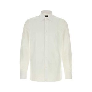 Zegna Men White Poplin Shirt